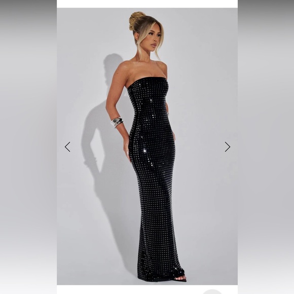 BABY BOO FASHION NERIAH MAXI DRESS - BLACK SMALL - Picture 6 of 8